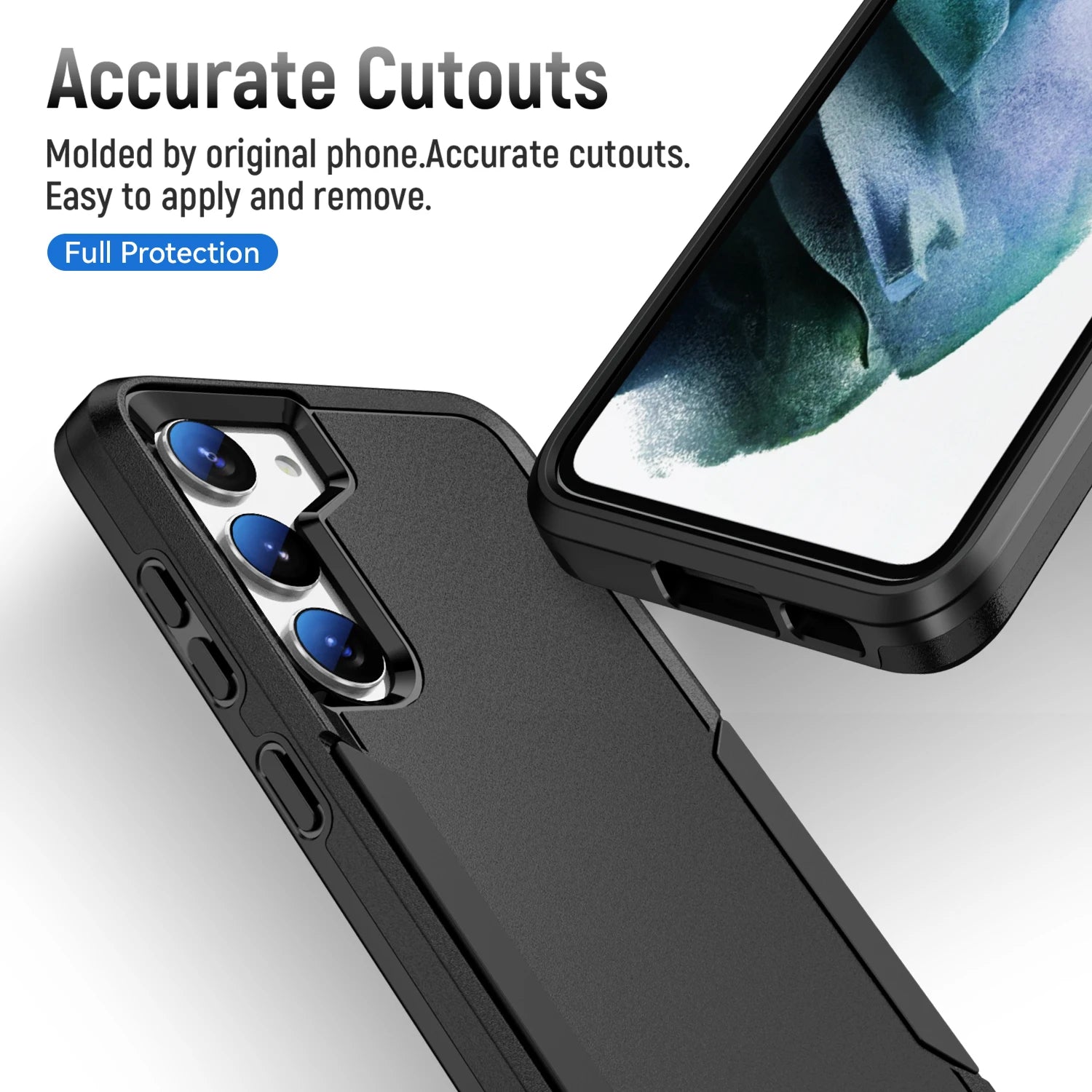 Dual Layer 2-in-1 Non-Fingerprint Hard Phone Case for Samsung Galaxy A55