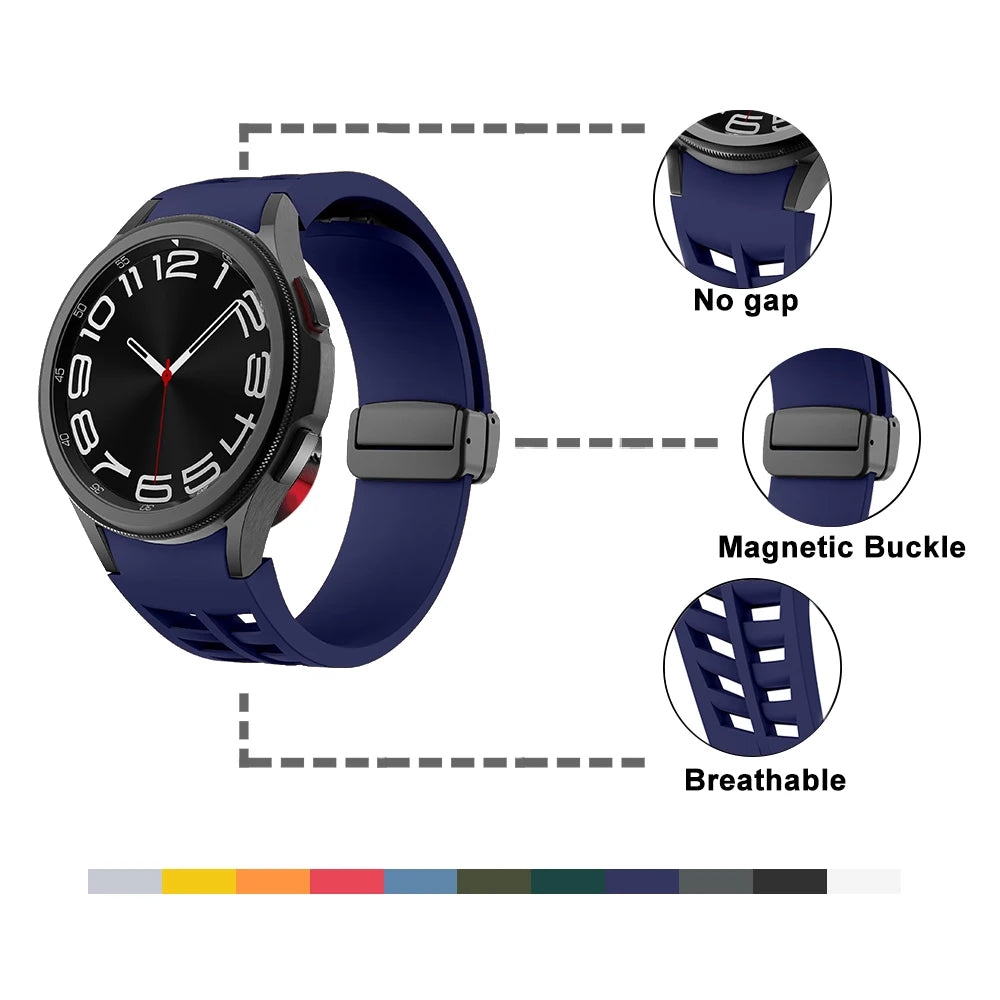 No-Gaps Silicone Band for Samsung Galaxy Watch 7 - Sleek & Comfortable