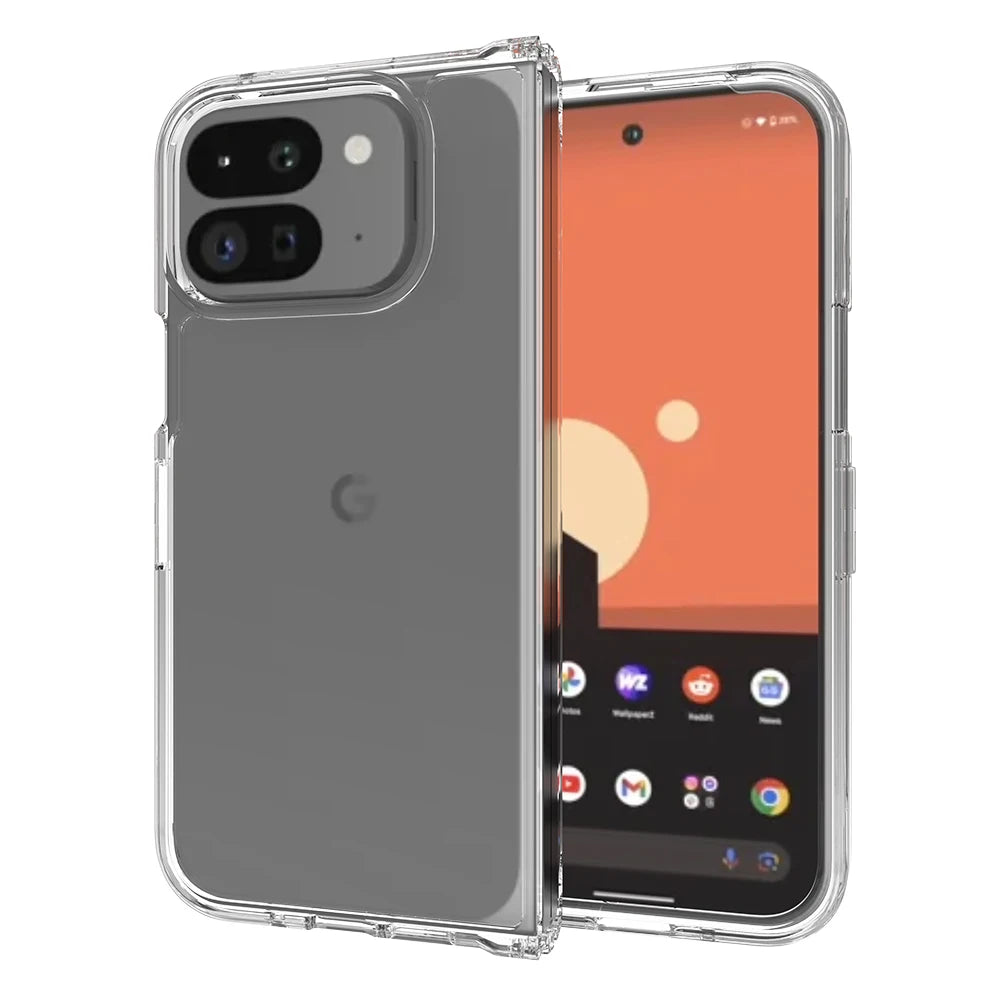 Airbag Shockproof Clear Case for Google Pixel 9 Pro Fold - Soft TPU + Acrylic