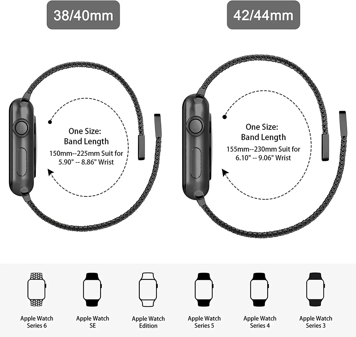 Milanese Loop Bracelet Strap for Apple Watch