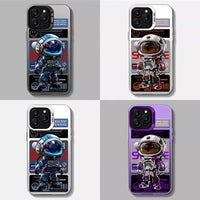 Electroplated Astronaut Phone Case for iPhone 15 Series