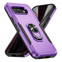 Google Pixel 9A Armor Shockproof Case with Metal Ring Holder