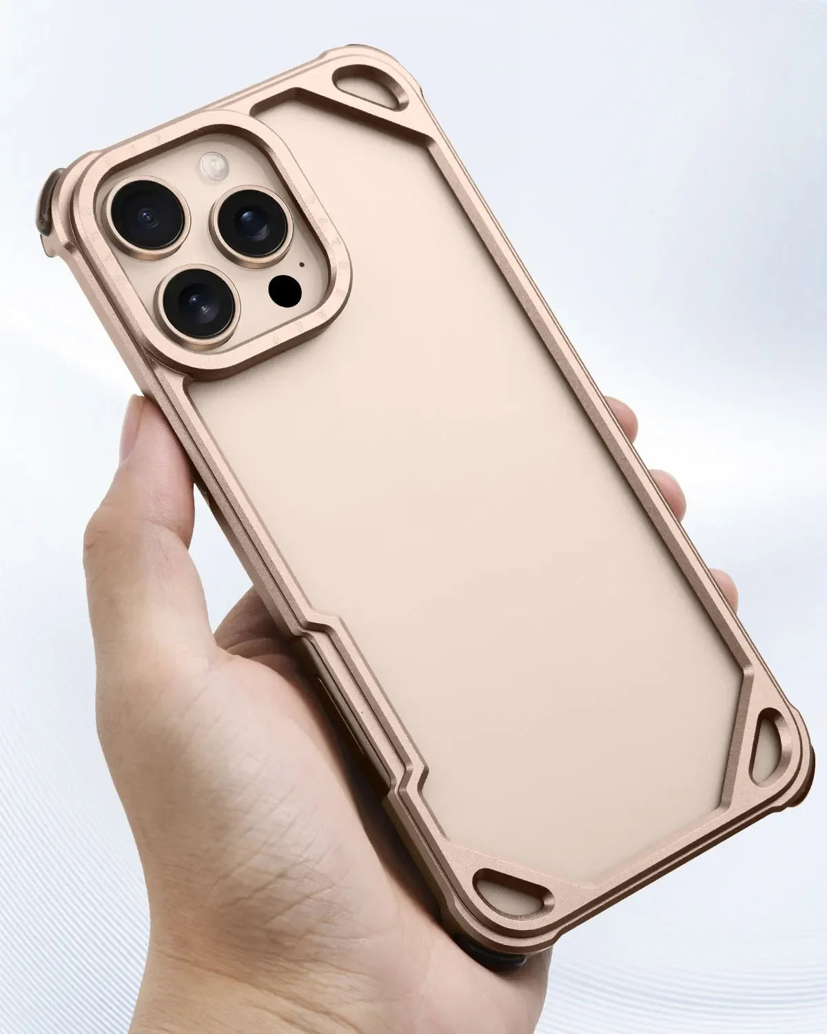 Ultra-Thin Aluminum Alloy Shockproof Metal Frameless Case for iPhone 15 Pro and iPhone 15 Pro Max