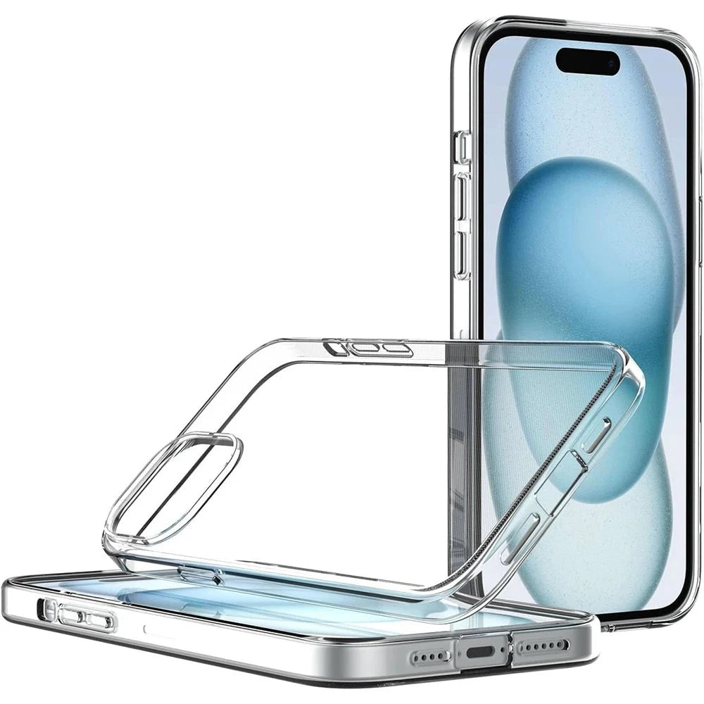 Ultra-Thin Soft Clear Silicone Phone Case for iPhone 15 Series