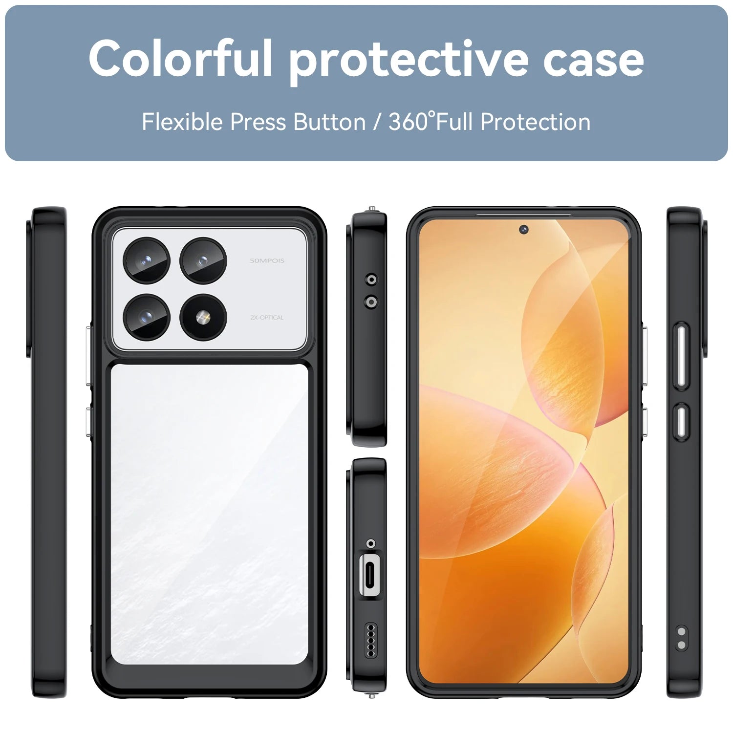 Rugged Shield Shockproof Case for Xiaomi Poco X6 Pro