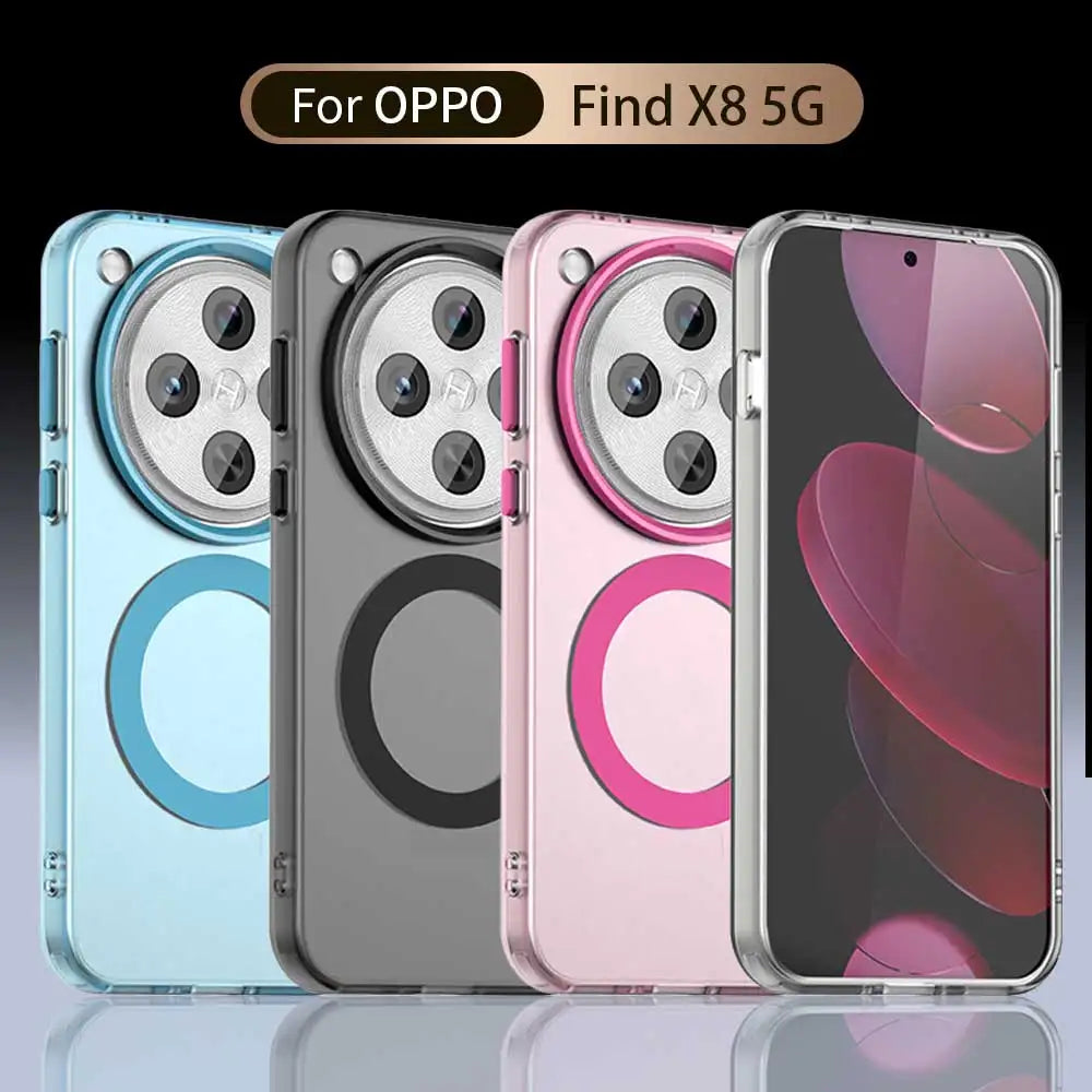 Matte Translucent Magnetic Case for OPPO Find X8 Series