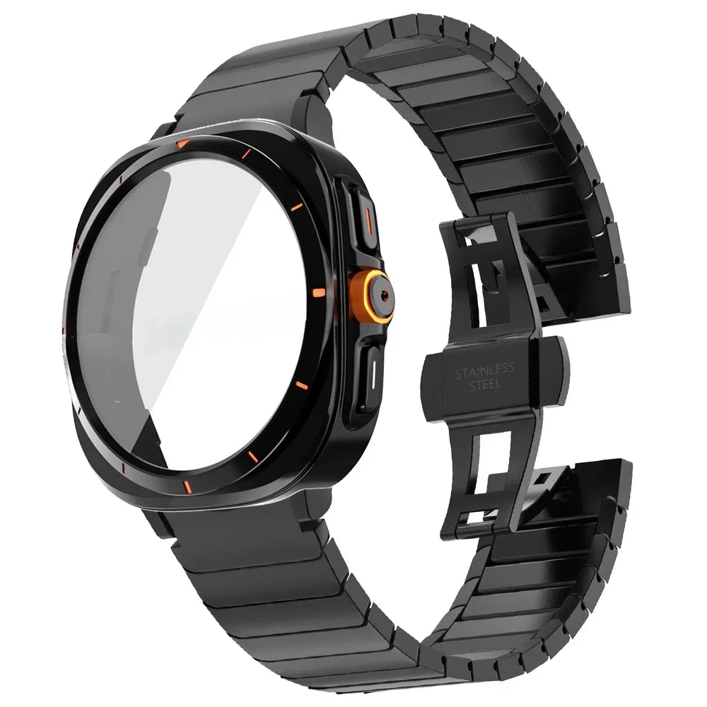 Premium Luxury Case & Stainless Steel Strap for Samsung Galaxy Watch 7