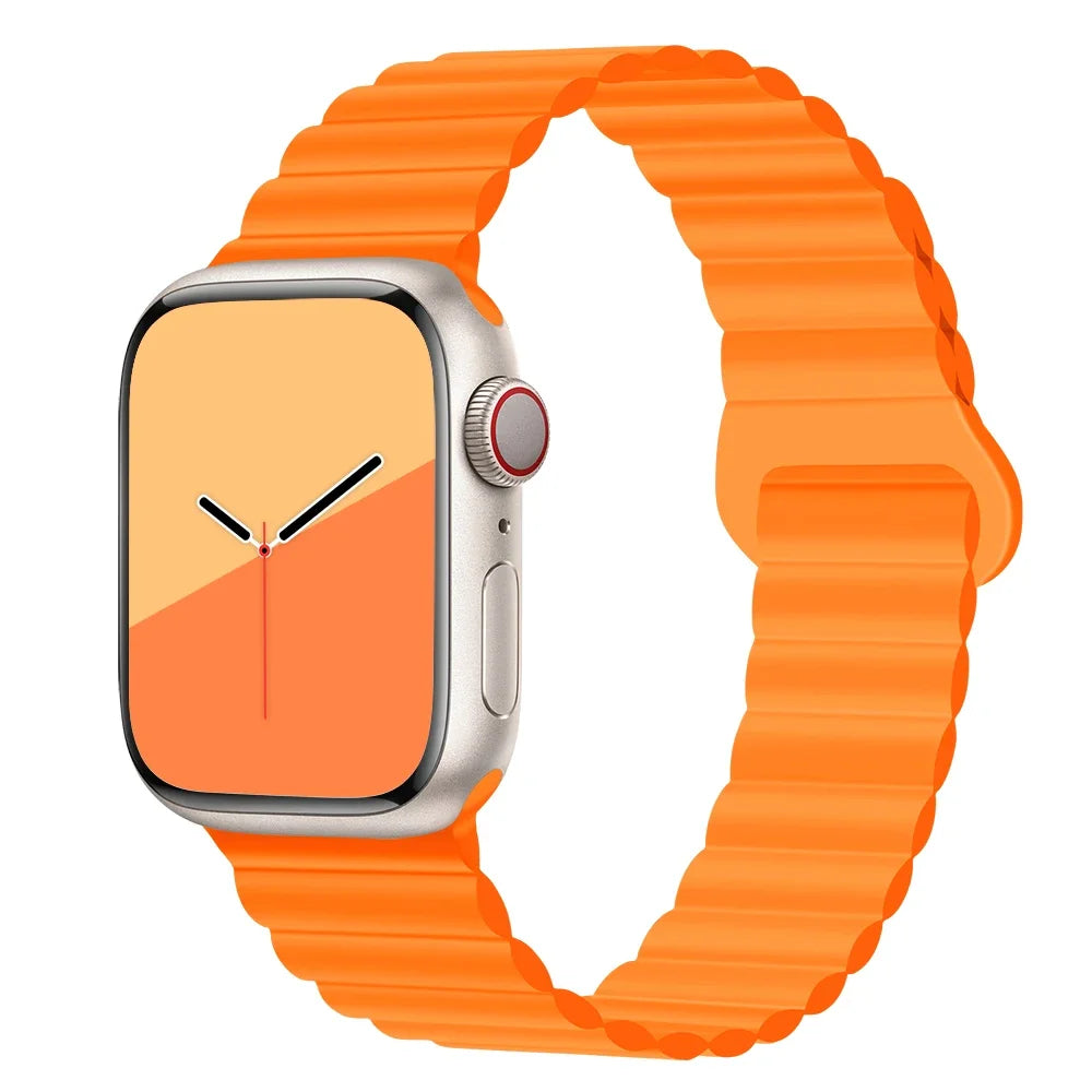 Lightweight Silicone Magnetic Band for Apple Watch