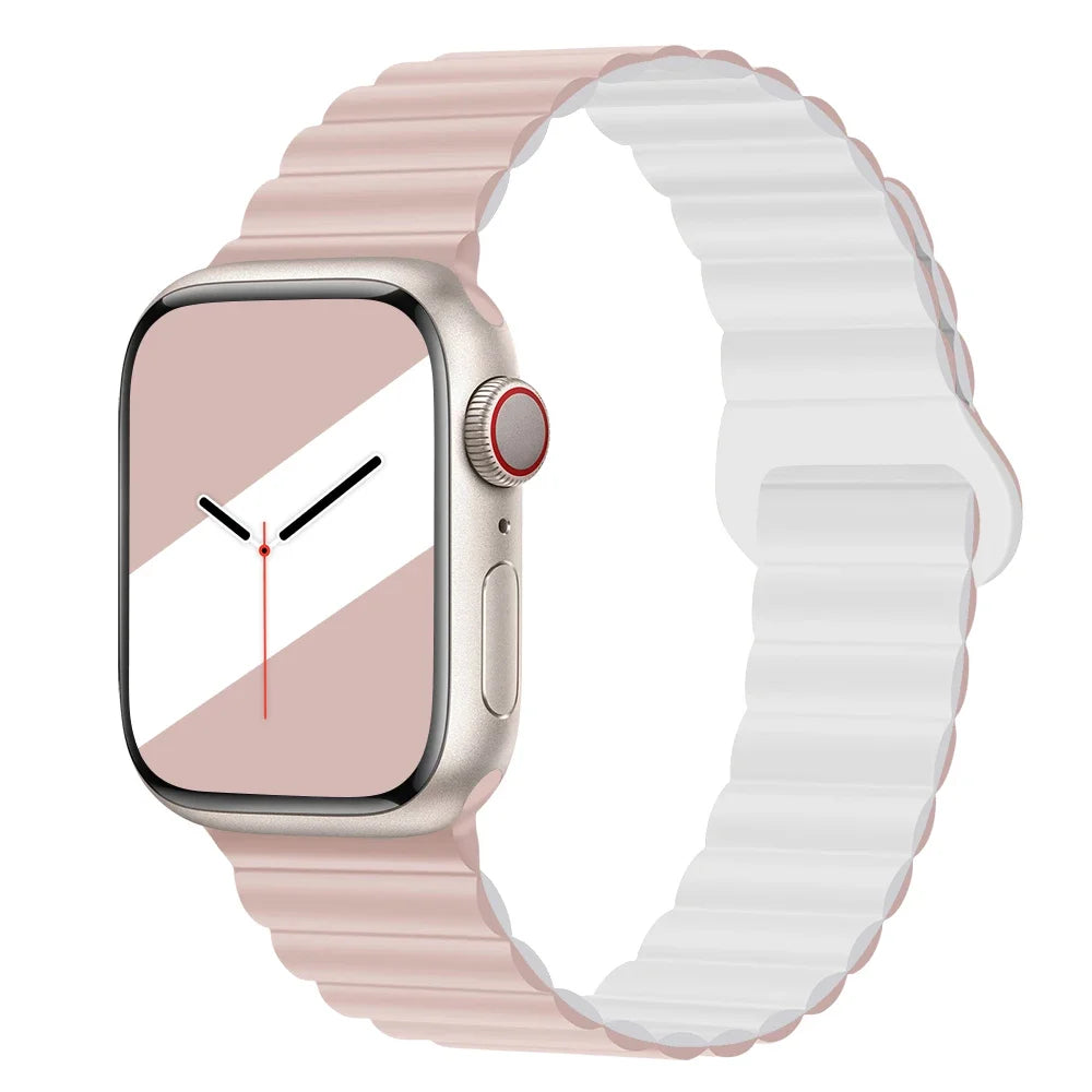 Lightweight Silicone Magnetic Band for Apple Watch