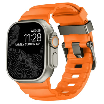 Premium Sport Silicone Strap with Metal Buckle for Apple Watch