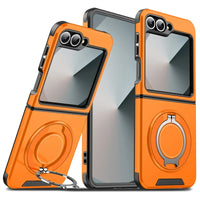 Magnetic Heavy Duty Armor Case with Ring Holder for Samsung Galaxy Z Flip 6