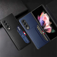 Anti-Knock Folding Case with Card Pocket Bag for Samsung Galaxy Z Fold 5