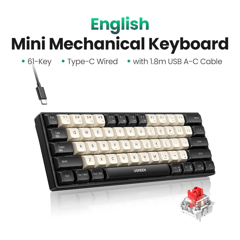 UGREEN 61-Key Mini Mechanical Keyboard