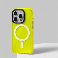 Vivid Neon Soft Silicone MagSafe Case for iPhone 15 Series