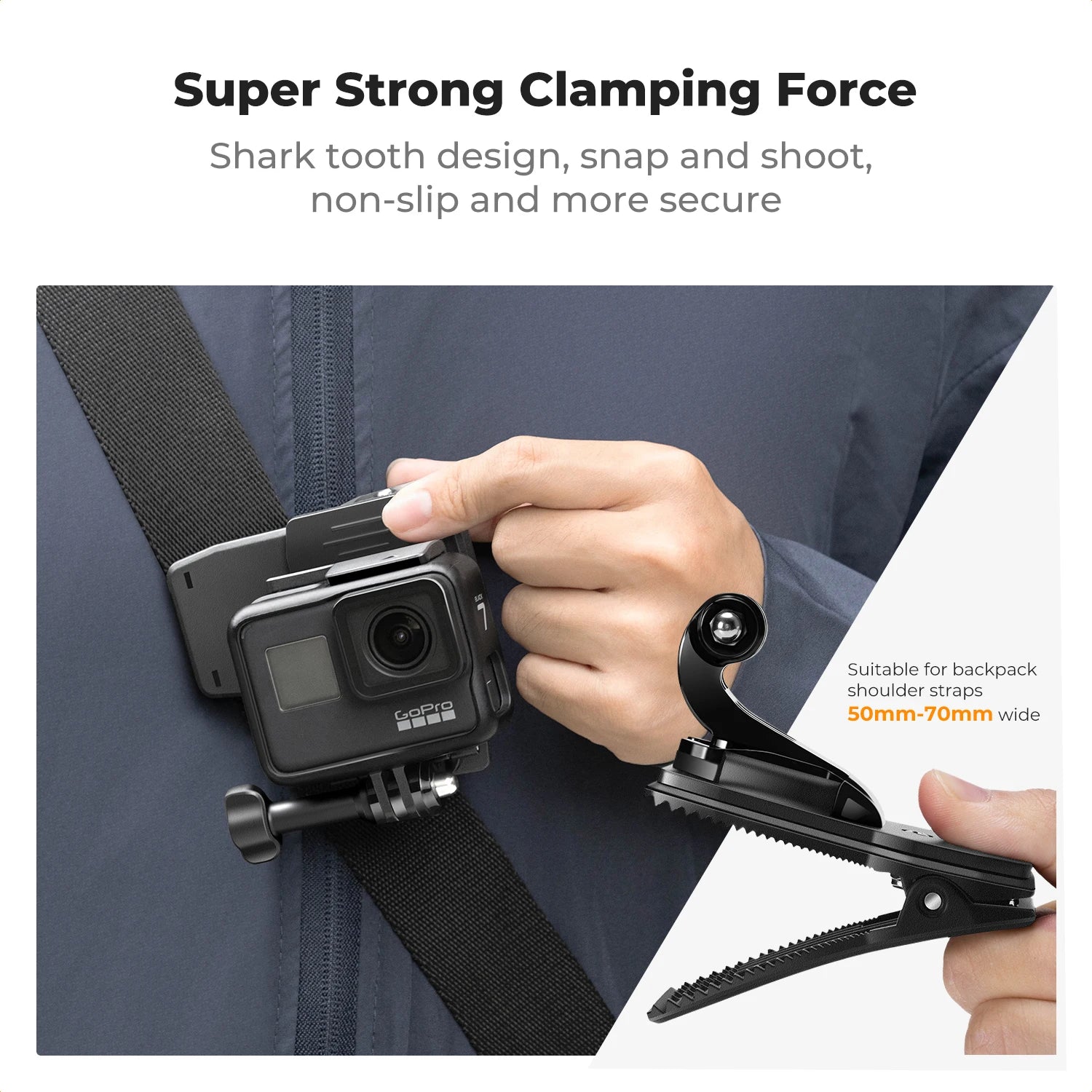 K&F Concept Action Camera 360° Rotating Backpack Strap Mount