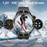 MELANDA 1.43" AMOLED Screen HD Bluetooth Call Smart Watch