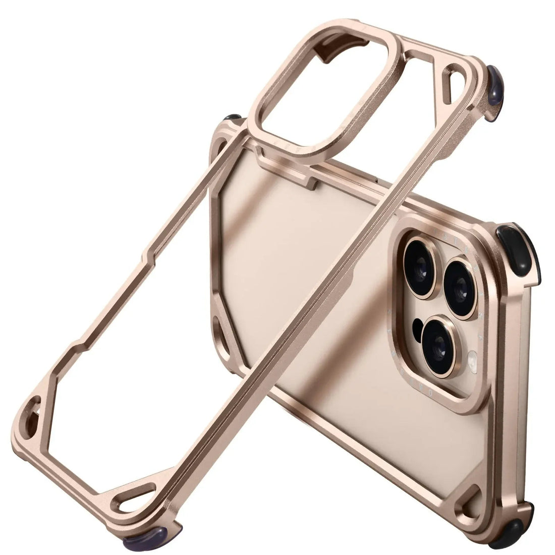 Ultra-Thin Aluminum Alloy Shockproof Metal Frameless Case for iPhone 16 Pro and iPhone 16 Pro Max