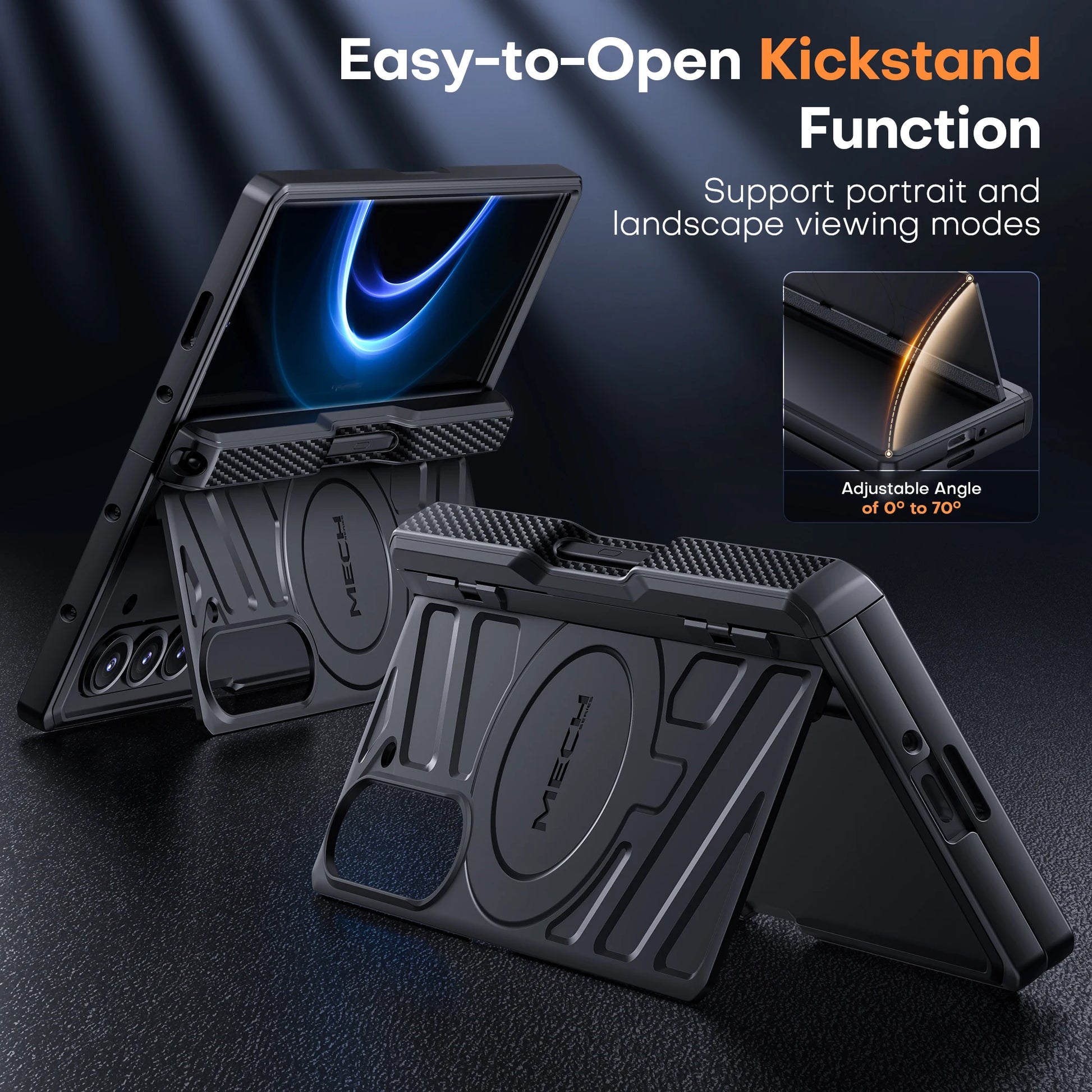 Magnetic Heavy Duty Case with S Pen Holder for Samsung Galaxy Z Fold 6