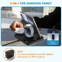 3-in-1 Foldable Wireless Charger Stand