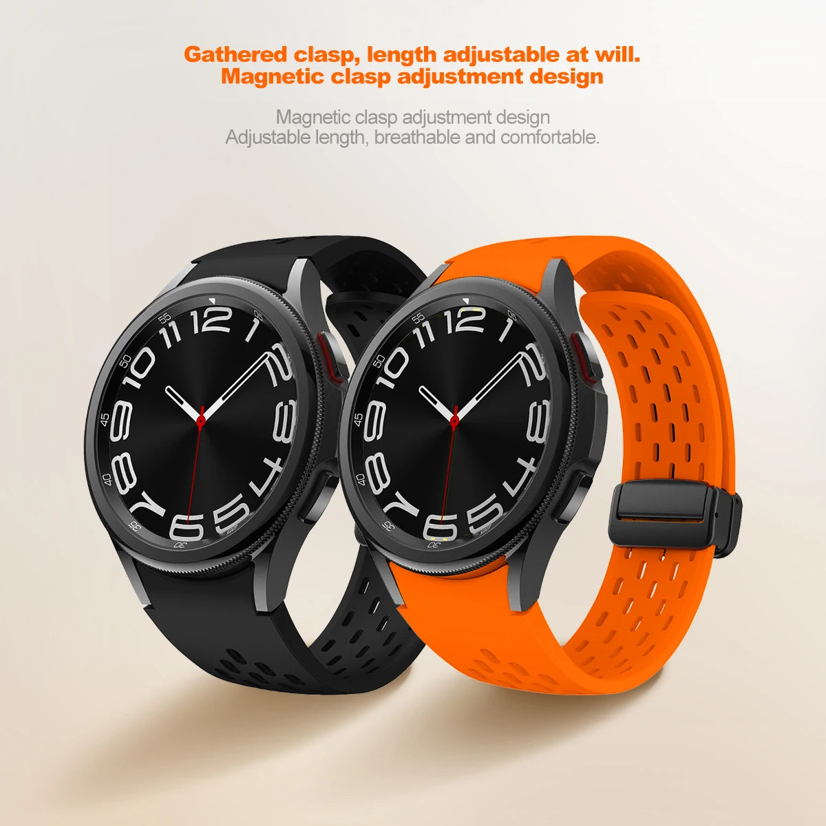 Magnetic Buckle Silicone Strap for Samsung Galaxy Watch 6