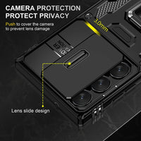 Samsung Galaxy S25 Series Armored Case with Camera Protection and Ring Holder