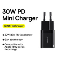 Baseus PD 30W  GaN Fast Charger Adapter