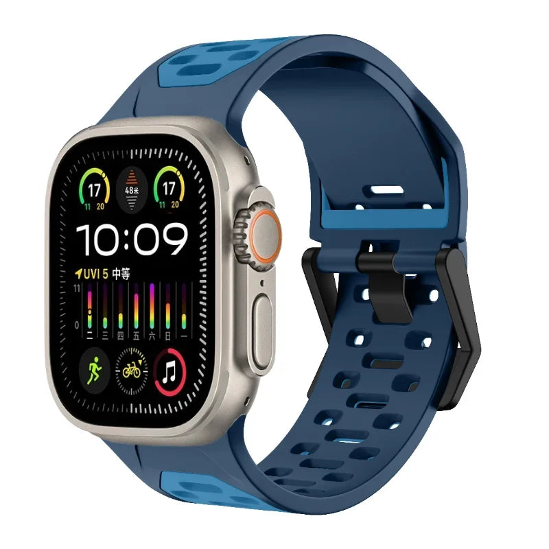 Breathable Two-Color Replacement Strap for Apple Watch