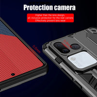 Shockproof Armor Kickstand Silicone+PC Case for VIVO X100 and X100 Pro