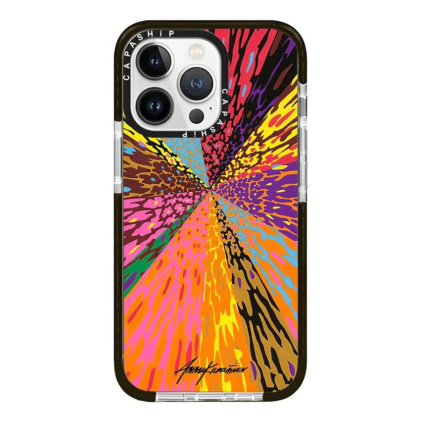 Oil Painting Graffiti Colorful Stripes Soft TPU Shockproof Case for iPhone 15 Series