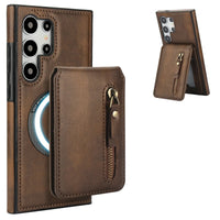 Samsung Galaxy S24 Series Leather Case with Magnetic Removable Card Holder