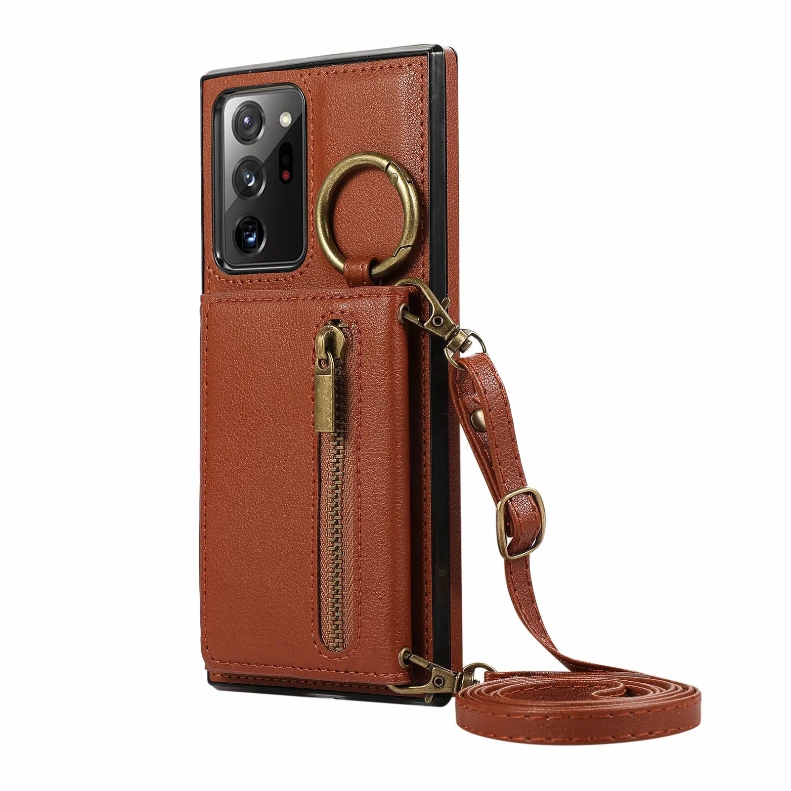 Crossbody Zipper Leather Wallet Case for Samsung Galaxy S25 Series