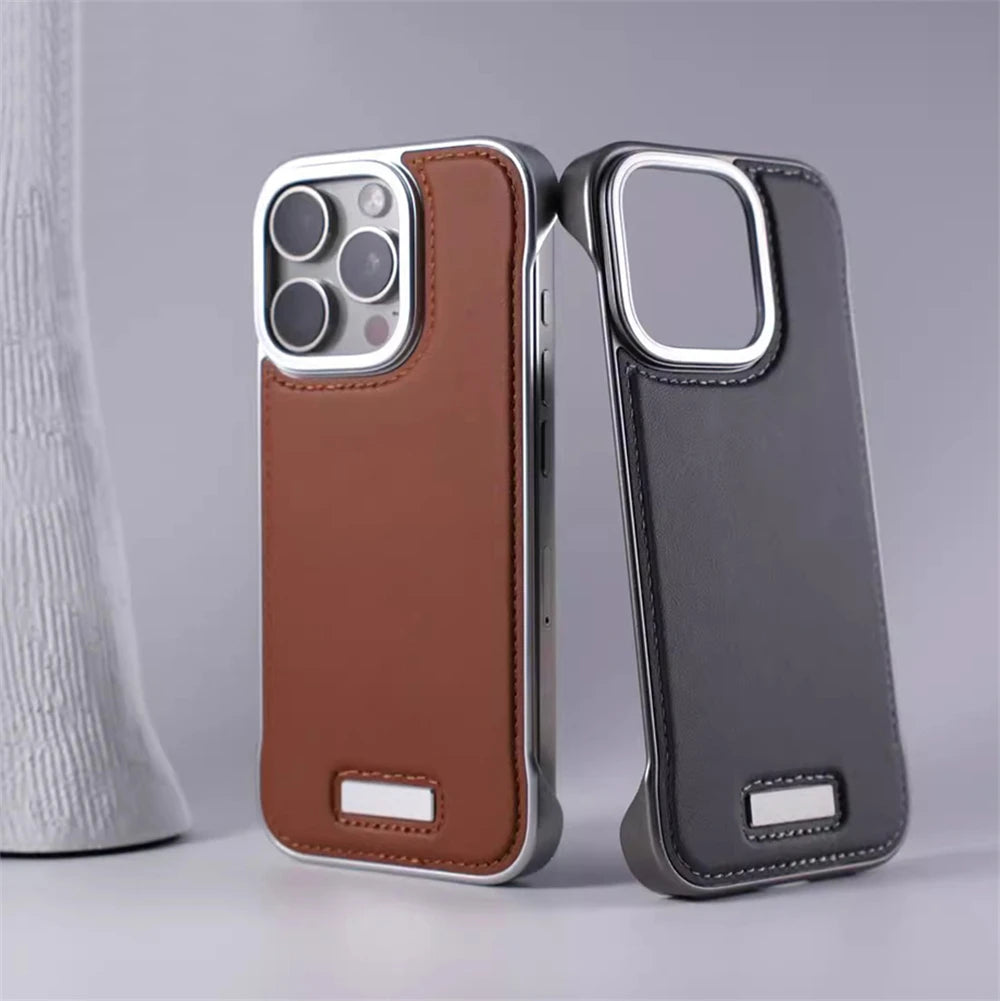 Premium Leather Frameless Case for iPhone 16 Series