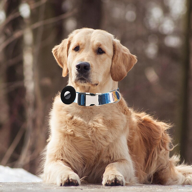 YKSOM Adjustable Puppy and Kitten Necklace Collar with Apple AirTag Holder