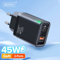 QOOVI GaN 45W Fast Charging USB Type-C Wall Charger