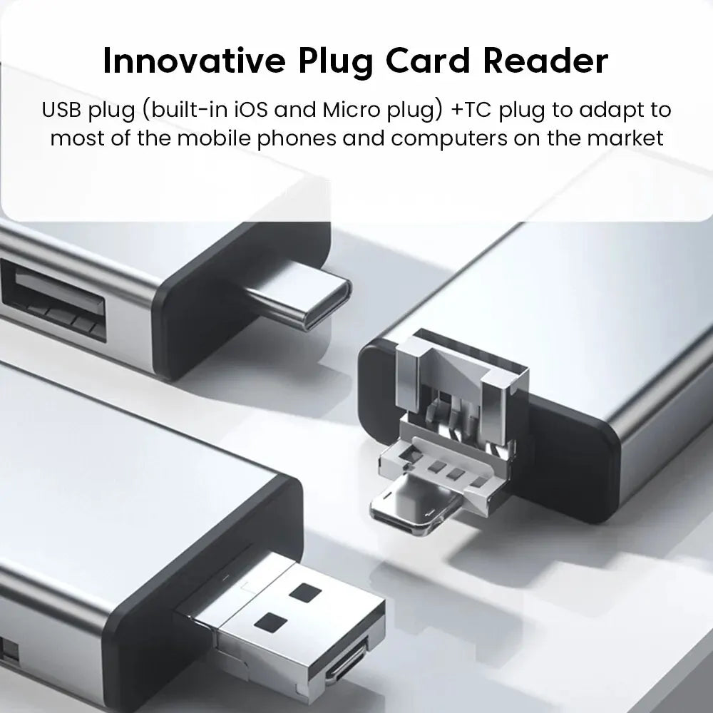 7-in-1 Multifunctional Card Reader & Storage Box