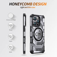 Magnetic Hybrid TPU + Hard PC Airbag Armor Shockproof Anti-Slip Case for iPhone 16 Pro and iPhone 16 Pro Max