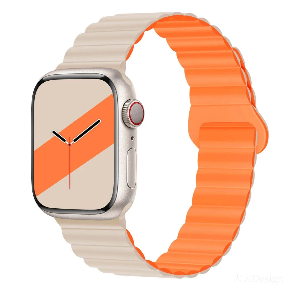 Lightweight Silicone Magnetic Band for Apple Watch