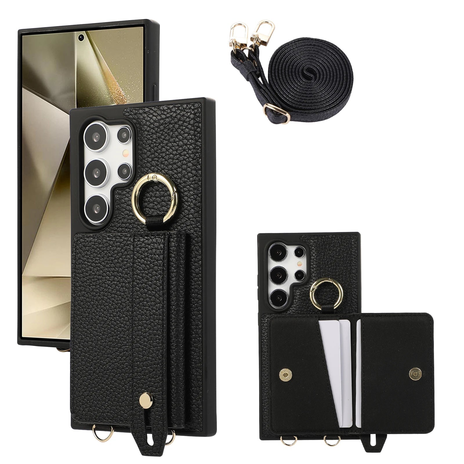 Leather Crossbody Wallet Phone Case for Samsung Galaxy S24 Series