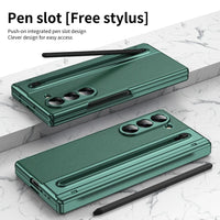 Leather Shockproof Phone Case with Pen Slot for Samsung Galaxy Z Fold 5