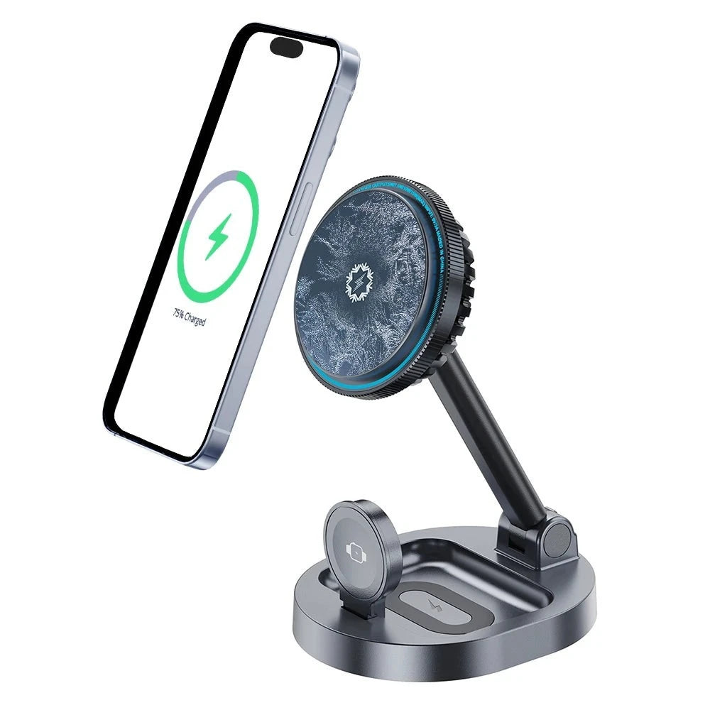 Bonola 3-in-1 Magnetic Cooling Phone Desk Holder Wireless Charger