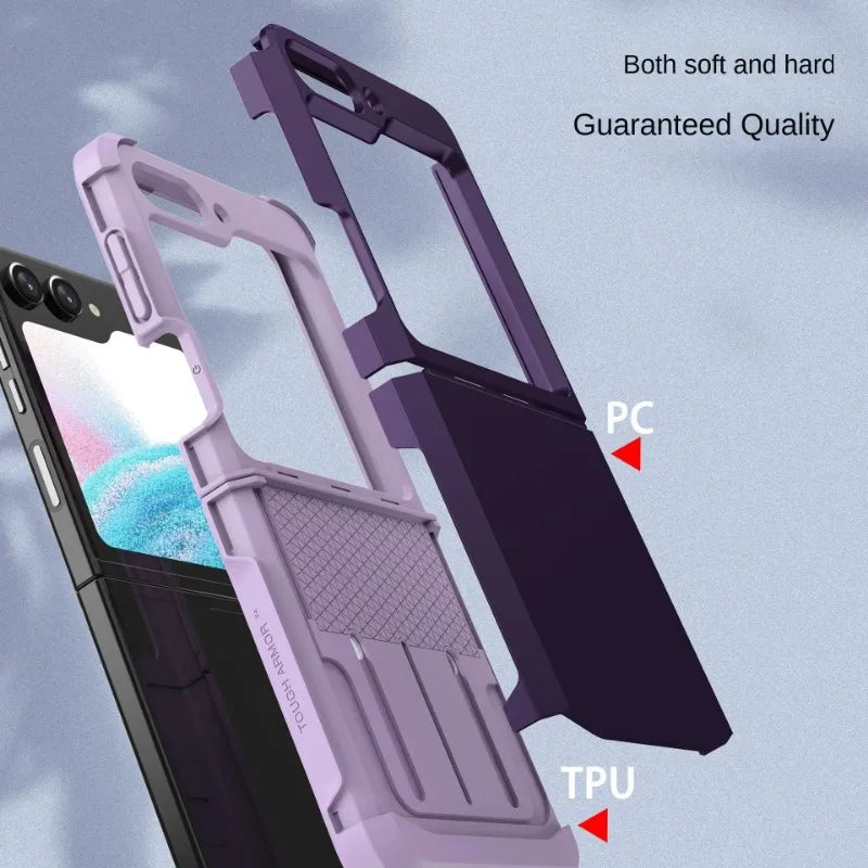 Hard Shell Protective Case with Integrated Plastic Hinge for Samsung Galaxy Z Flip 5