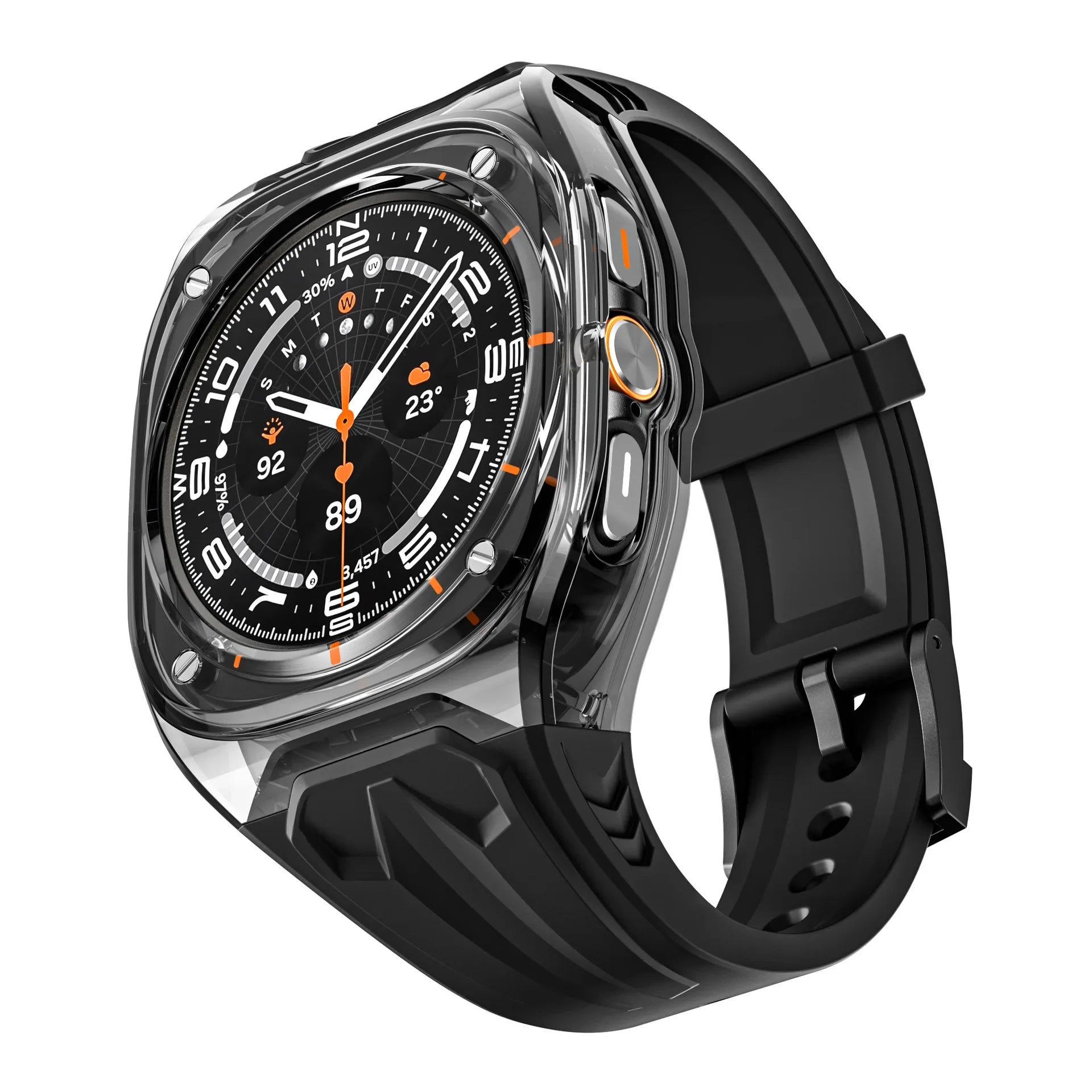 Samsung Galaxy Watch Ultra Modification Kit with Transparent Case & Rubber Band