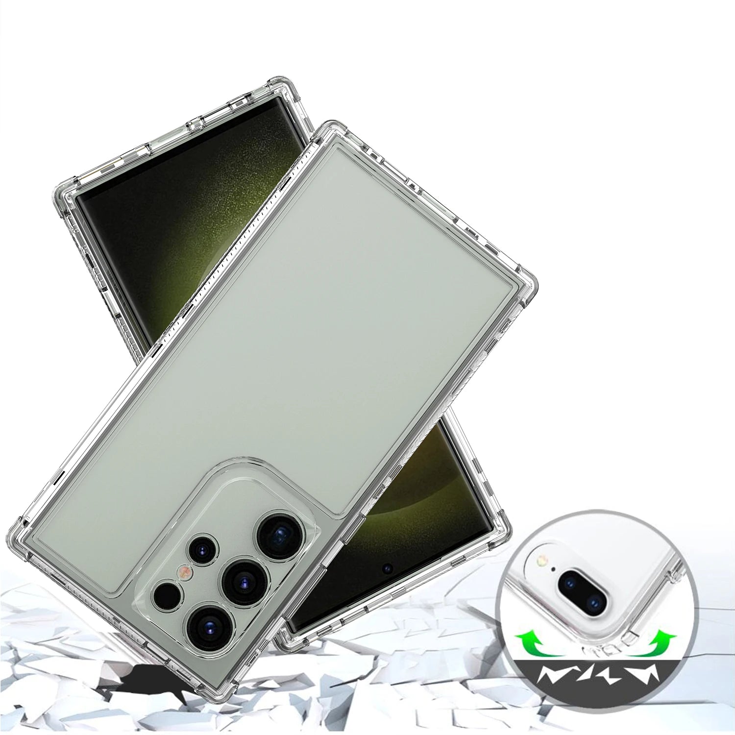 3-in-1 Rugged Armor Shockproof Case for Samsung Galaxy S24 Series