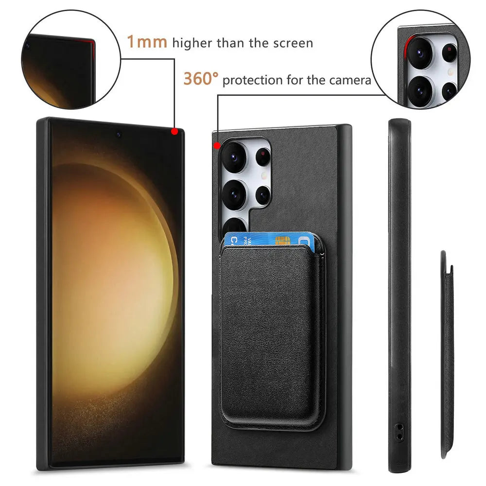 2-in-1 Detachable Leather Magnetic Case for Samsung Galaxy S24 Series