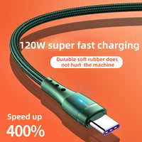 USLION 120W Super Fast Charge USB Type C Cable