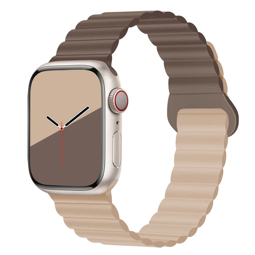 Lightweight Silicone Magnetic Band for Apple Watch