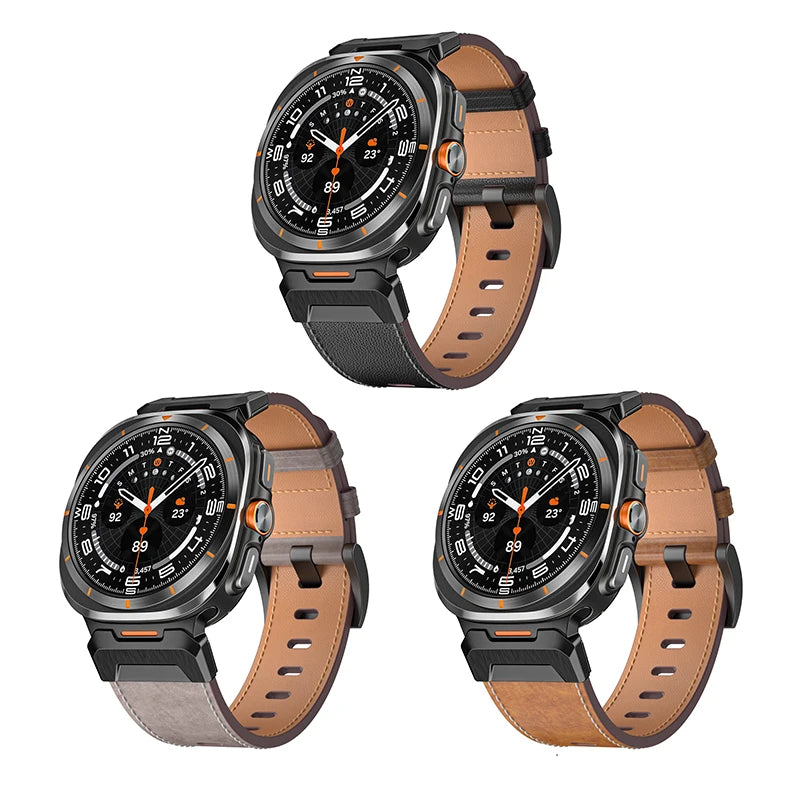 Premium Leather Wristband for Samsung Galaxy Watch Ultra