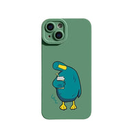 Cartoon Duck Shockproof Silicone Soft Case for iPhone 15 Series