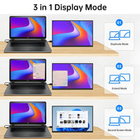 MOSHOU Ultra Slim FHD 1200P Portable Laptop Monitor with Dual Speakers