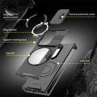 Heavy Duty Magnetic Armor Case with Ring Holder for Samsung Galaxy Z Fold 6